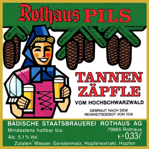 Badische Staatsbrauerei Rothaus — Rothaus Pils / Tannen Zäpfle