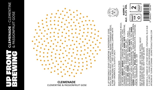 Up Front Brewing — Clemenade