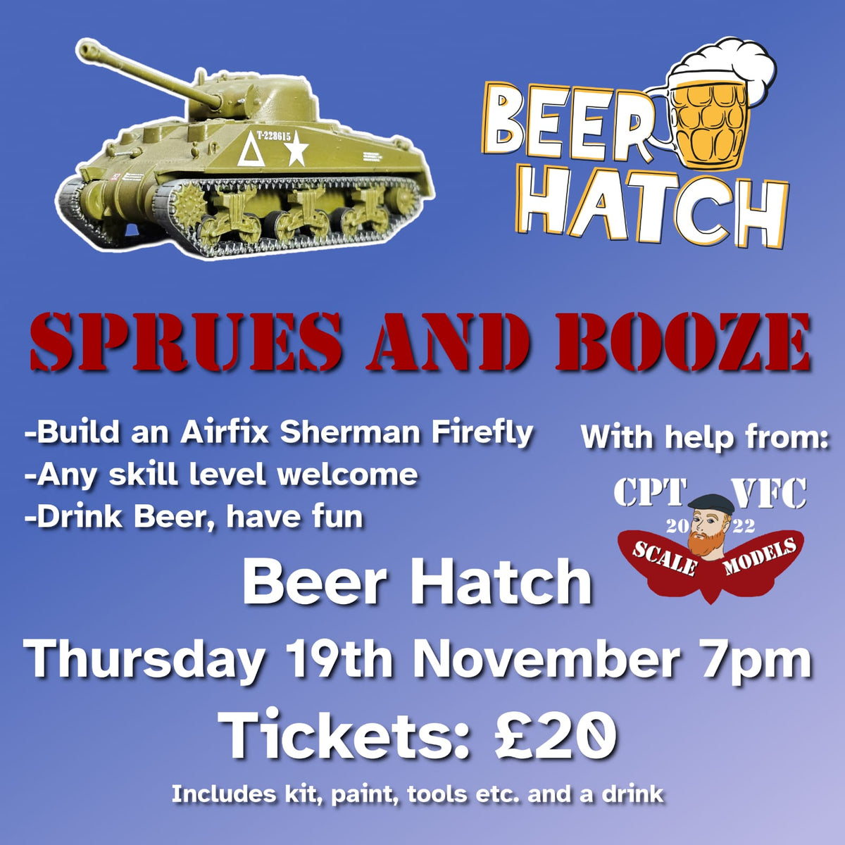 Sprues & Booze - Sherman Firefly Tank